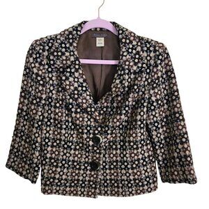 Sigrid Olsen Collection Vintage Wool Blend Jacket Brown/Beige Size Sp